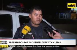 Tres heridos por accidente de motocicleta