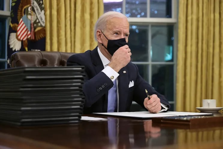 El presidente estadounidense Joe Biden en la Casa Blanca, este miércoles.