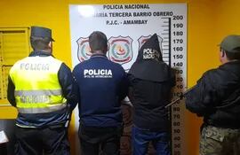 Ronald Javier Núñez Leguizamón (27) , presunto implicado en el séxtuple homicidio ocurrido en Piky, fue detenido hoy
