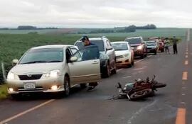 El accidente ocurrió sobre la ruta PY06 en el distrito de Raúl Peña.