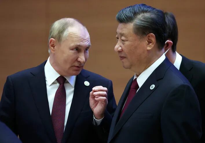 El presidente de Rusia, Vladimir Putin y el gobernante chino Xi Jinping se verán la semana próxima.  (AFP/Sputnik)