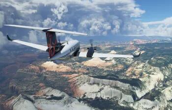 Microsoft anticipa que la nueva versión del Flight Simulator ofrecerá condiciones meteorológicas en tiempo real.