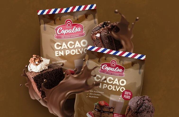 Copalsa cuenta con su propia línea de cacao en polvo, para diferentes preparados.