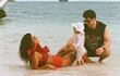 Nick Jonas con su esposa Priyanka Chopra y su hija Malti disfrutando del verano 2023.