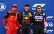 Grilla de partida del GP de Canadá, con Max Verstappen (c), Fernando Alonso (d) y Carlos Sainz.