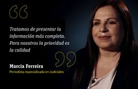 Marcia Ferreira, periodista de la sección Judiciales de ABC Color.