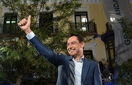 El candidato del Partido Popular (PP) por Andalucía Juanma Moreno. (AFP)