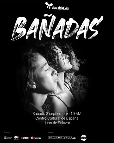 Afiche promocional de la obra "Bañadas".