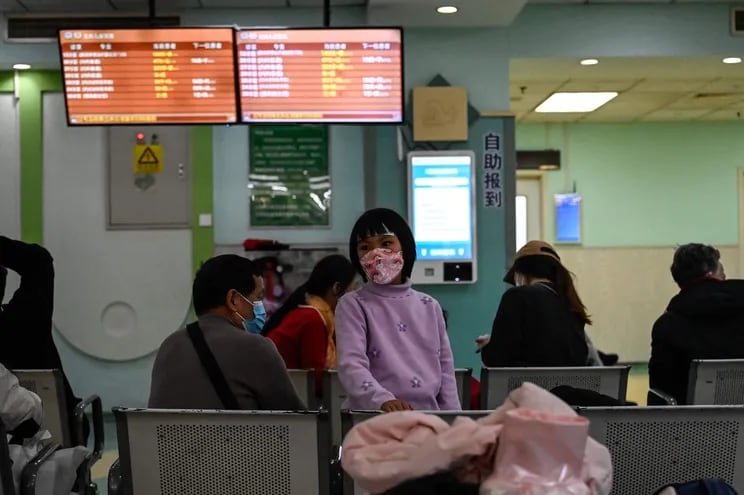 Área infantil de un hospital en Pekín. (AFP)
