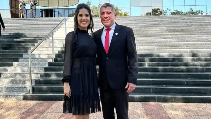 Camila Figueredo y su padre, el diputado Héctor "Bocha" Figueredo.