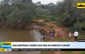 Encuentran cuerpo sin vida en Arroyo Yukyry