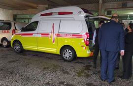 La ambulancia con soporte donada por Roque Fabiano Silveira como uno de los pasos para finiquitar su situación judicial.