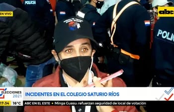 Reportan incidentes en local de votación del Colegio Saturio Ríos.