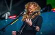 Dave Mustaine, vocalista y guitarrista de Megadeth, durante un show de la banda en Alemania. La agrupación alista su regreso a Paraguay