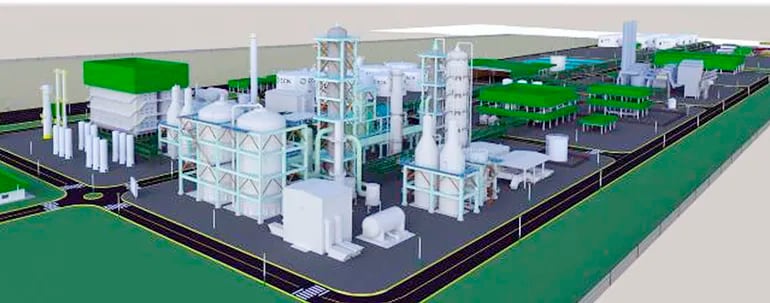La proyección de lo que será la fábrica de biocombustibles, su construcción y funcionamiento generaría miles de empleos, dicen.