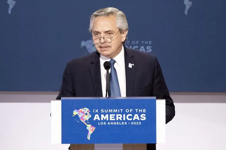 El presidente de Argentina, Alberto Fernández en la Cumbre de las Américas