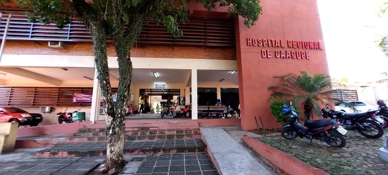 Hospital Regional de Caacupé, donde se encuentra internada la beba robada y encontrada.