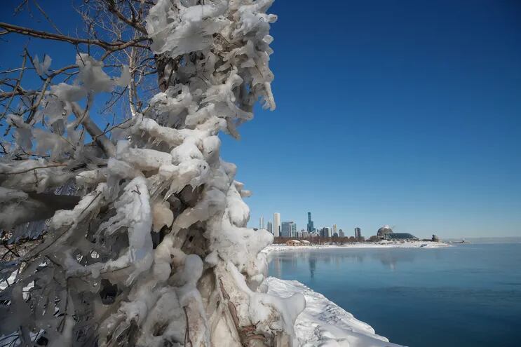Imagen de la ciudad estadounidense Chicago, a orillas del lago Michigan.