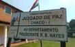 Juzgado de Paz de Nueva Asunción (Chaco'i), en el departamento de Presidente Hayes, que fue allanada por la fiscala Lourdes Bobadilla, de Ñemby.