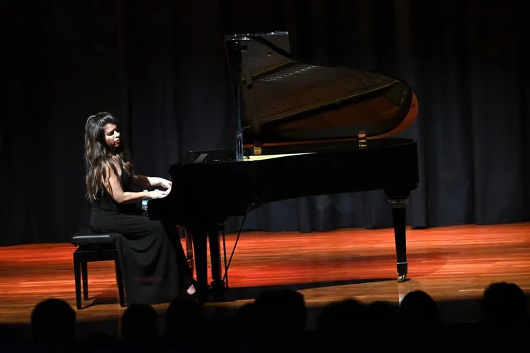 La pianista Sylvia Thereza en el concierto que ofreció el pasado martes en el Teatro Tom Jobim.