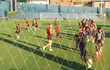 Los jugadores de Cerro Porteño entrenan en la Ollita, en la ciudad de Asunción.