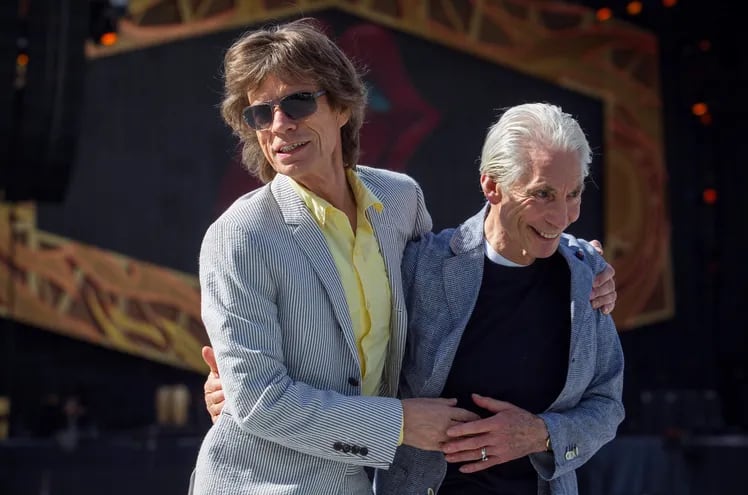 Mick Jagger y Charlie Watts durante una gira por Australia en el año 2014. El baterista de los Rolling Stones falleció el pasado 24 de agosto.