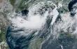 La tormenta tropical Barry sobre el Golfo de México.