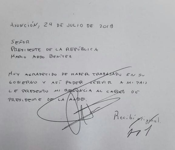 La renuncia de Pedro Ferreira aprobada por Federico González.