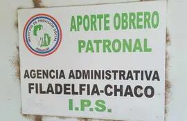 Oficina regional del IPS para casi todo el Chaco.
