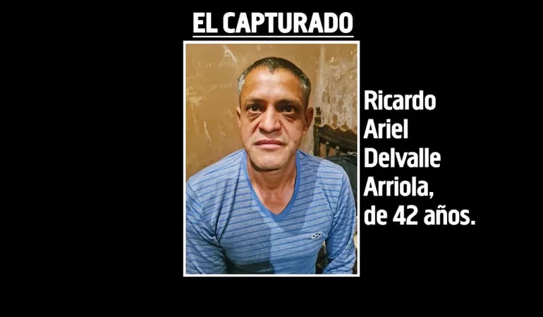 Ricardo Ariel Delvalle Arriola, capturado.