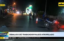 Trabajador fallece atropellado en Zeballos Cué