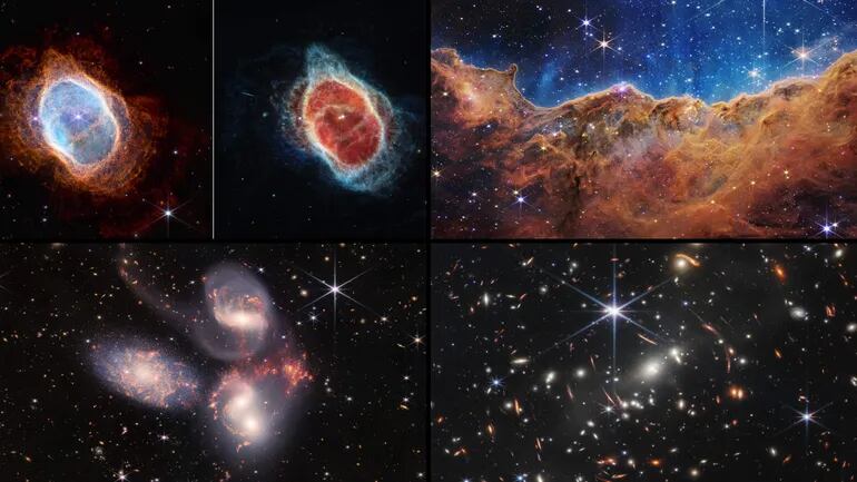 El telescopio espacial James Webb ha entregado sus primeras imágenes y con ellas ha empezado a ensanchar la observación humana del cosmos, del que se podrán conocer ahora sus primeras estrellas, galaxias y “los primeros instantes” tras el Big Bang.