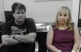 Claudio Gustavo Cabilla y Prisca Ortigoza Cardozo, el día de su detención.