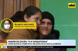 Madre de José Zaván atribuye a Chiquitunga el "milagro" de su hijo