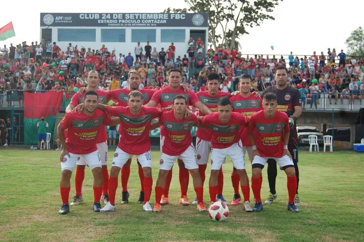 Formación del Atlético San Miguel, que enfrentará el domingo al 14 de Mayo de Pindolo.