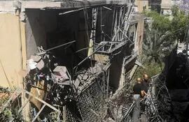 Edificios en Israel fueron destruidos por bombarderos palestinos en el marco del conflicto entre ambos bandos.
