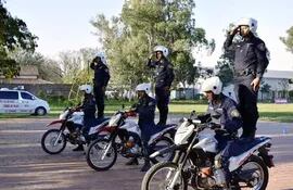 La Unidad Táctica Operativa Motorizada de la Policía Nacional ya están por las calles de Pilar.