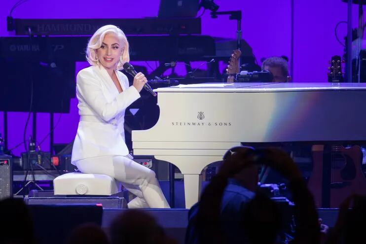Lady Gaga durante un concierto en Texas, en octubre de 2017.