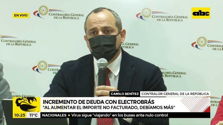 Camilo Benítez, contralor general de la República, en conferencia de prensa este lunes.