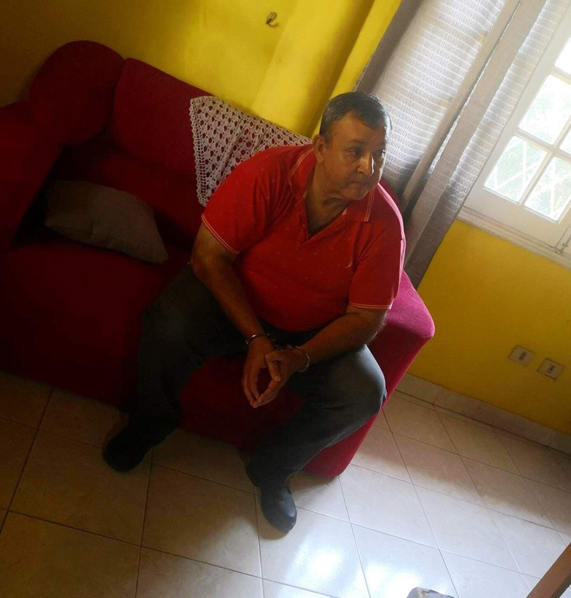 Gerardo Rafael Saiz Silvera, detenido en su casa en San Lorenzo.