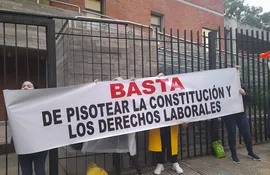 Itaipú funcionarios protesta Asunción