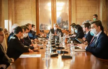 La reunión del presidente de la República, Mario Abdo Benítez, con el Equipo Económico del Gobierno, que se llevó a cabo el miércoles.