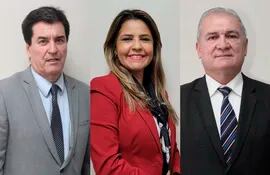 El camarista Gustavo Santander, la abogada Cecilia Pérez Rivas y el camarista Emiliano Rolón Fernández, ternados para la Fiscalía General del Estado.