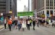 Cientos de personas a favor del aborto legal se manifiestaron en Chicago, Illinois (EE.UU.).