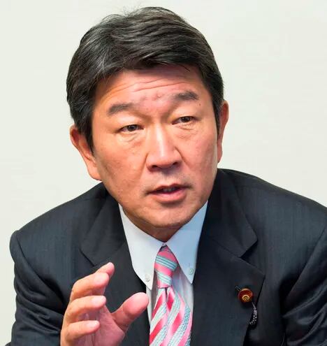 Toshimitsu Motegi, ministro de Asuntos Exteriores de Japón.