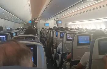 Imagen del vuelo de Air Europa en el que supuestamente falleció un pasajero.