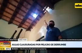 Escuela de Caaguazú, con aulas clausuradas por peligro de derrumbe