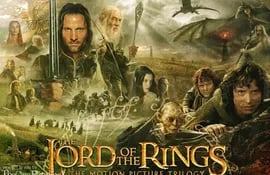 Afiche de la serie El Señor de los anillos.