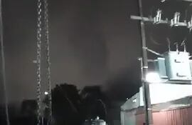 Video del posible tornado de Villarrica.