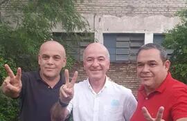 Basilio Núñez, Luis Alberto López y Ruben Antonio Roussillón.